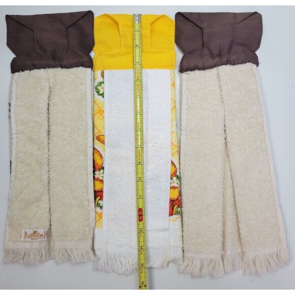 3 Vintage Mid Century Mushroom Kitchen Hand Towels - Picture 9 of 9